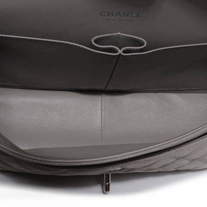Chanel Iridescent Caviar Jumbo Double Flap Grey 7 of 9