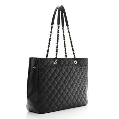 Chanel Caviar Quilted Large Shopping Tote Black 3 of 10