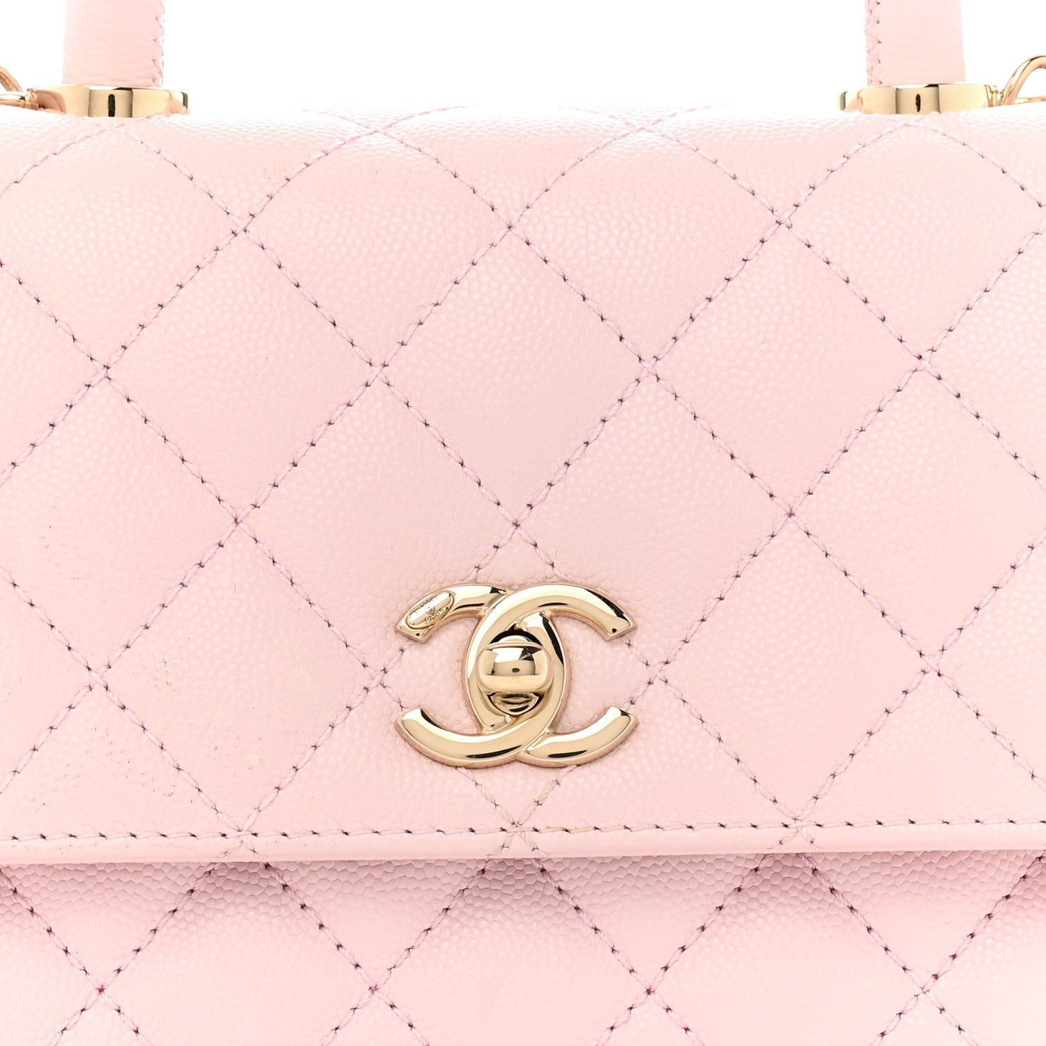 Chanel Caviar Quilted Mini Coco Handle Flap Light Pink 8 of 10