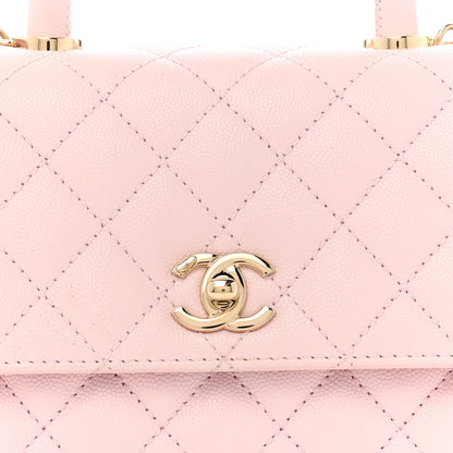 Chanel Caviar Quilted Mini Coco Handle Flap Light Pink 8 of 10