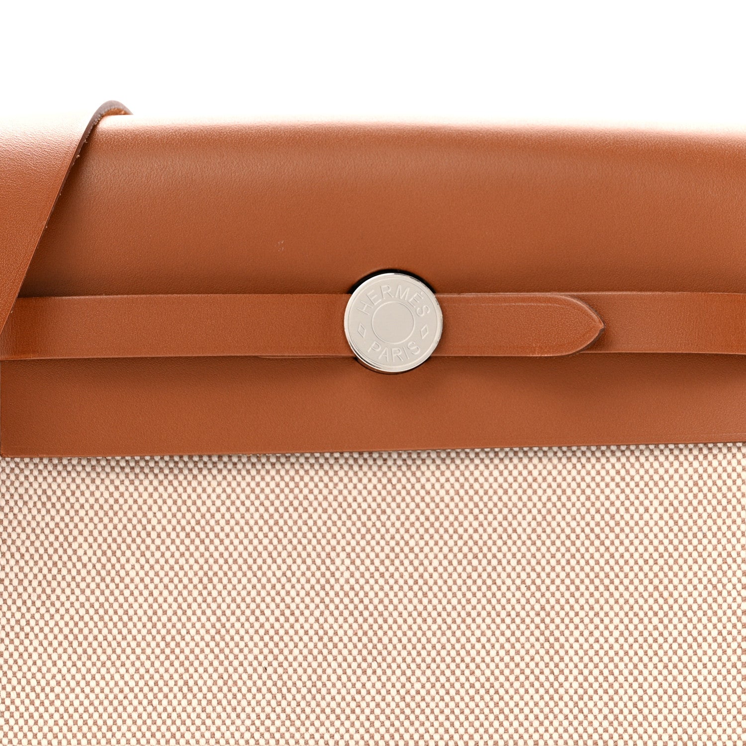 Hermes Military Toile Vache Hunter Herbag Zip Retourne 20 Ecru Beige Fauve 8 of 11