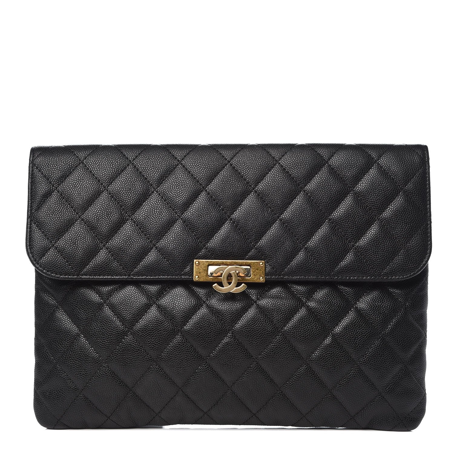 Chanel Caviar Quilted Medium Golden Class Pouch Black 1 of 7