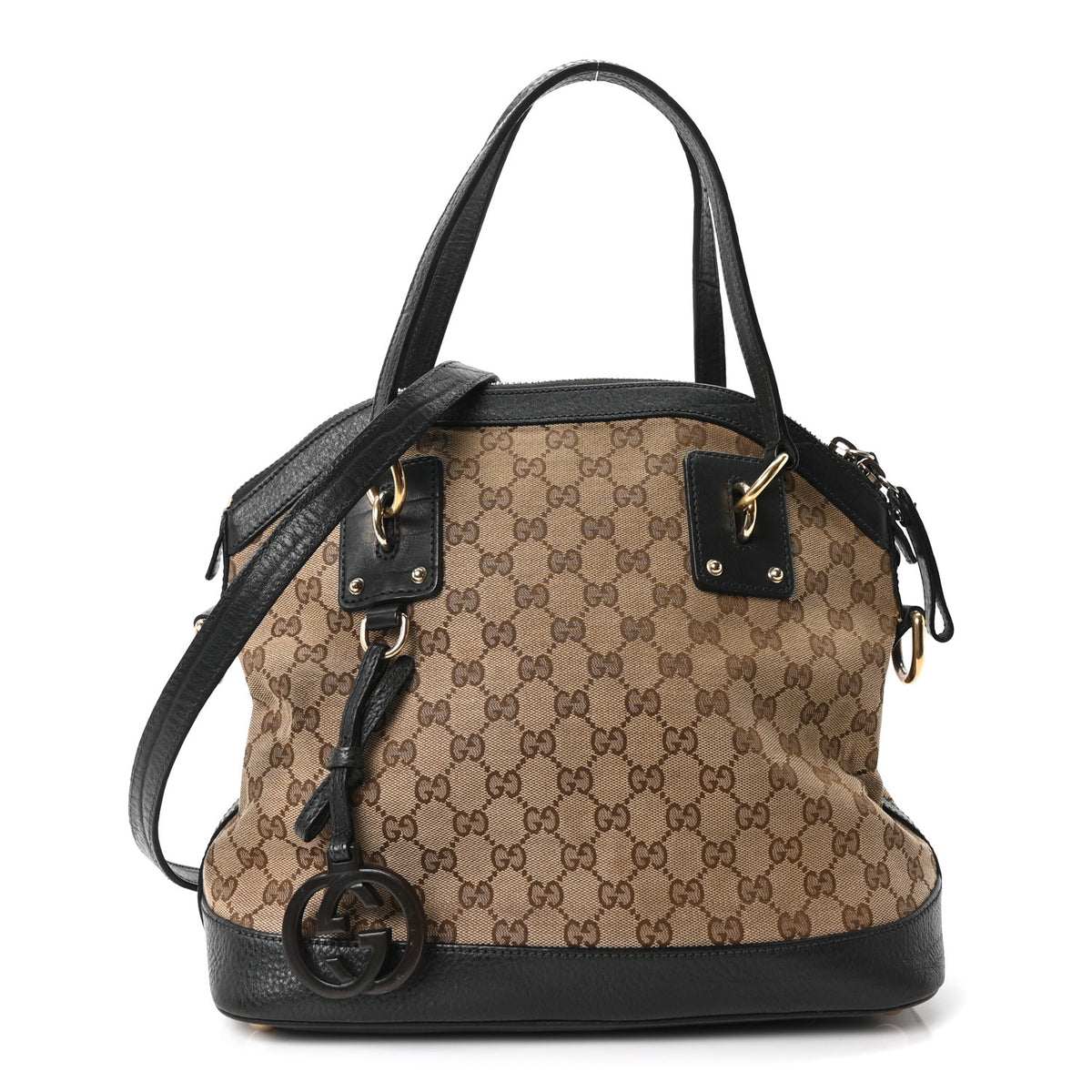 Monogram Medium Top Handle Bag Brown