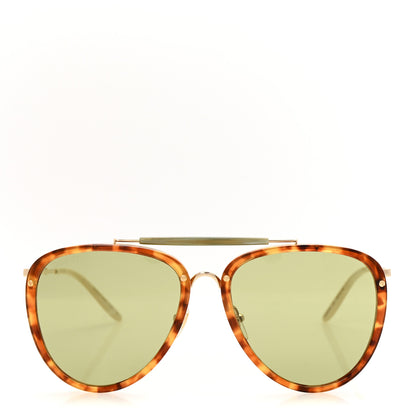 Gucci Aviator Sunglasses GG0672S Havana Gold Green 2 of 8
