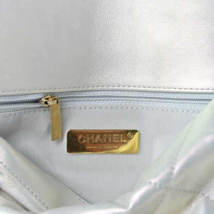 Chanel Iridescent Calfskin Quilted Medium 19 Flap White 9 of 12
