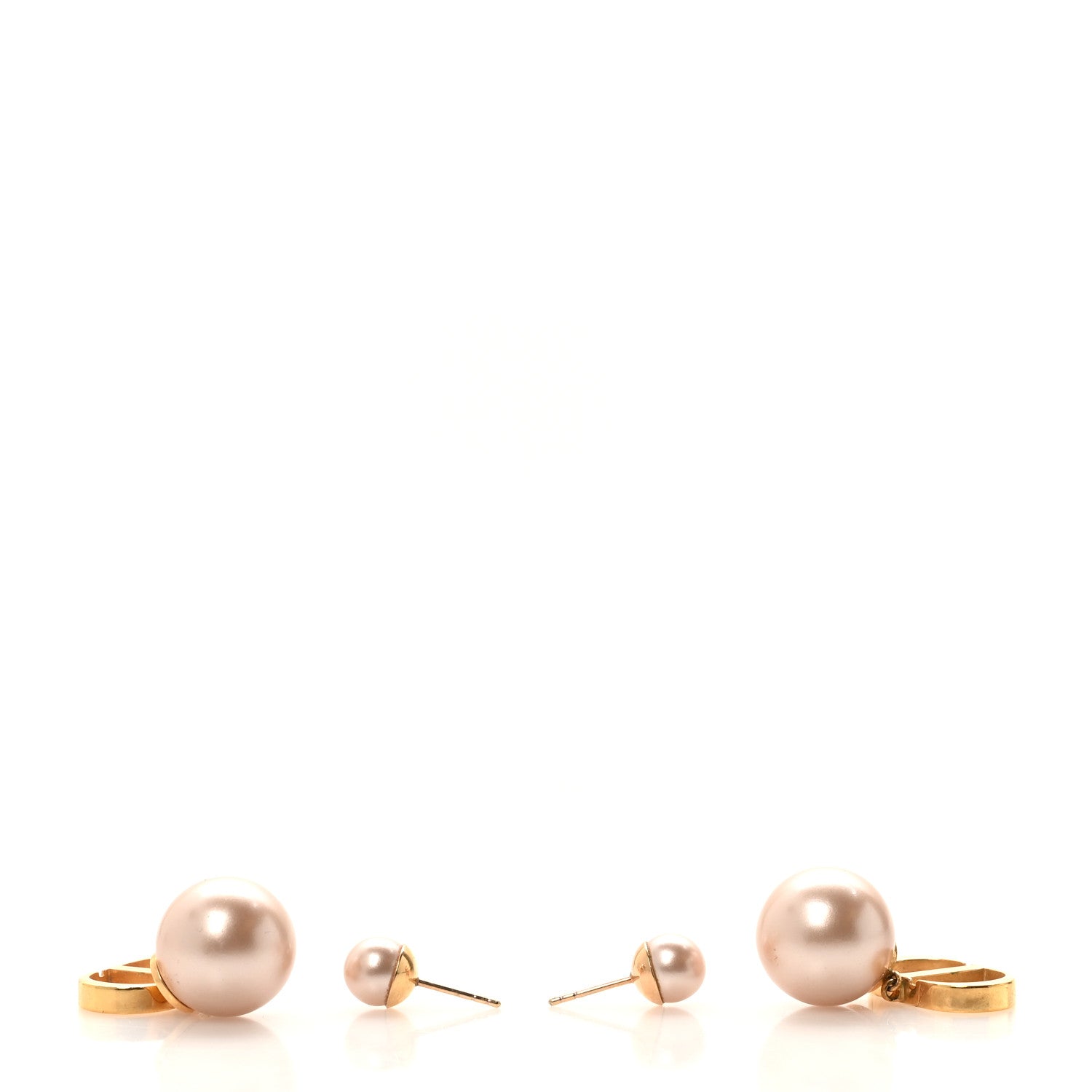 Christian Dior Pearl Mise En Dior CD Tribal Earrings Pink 4 of 8