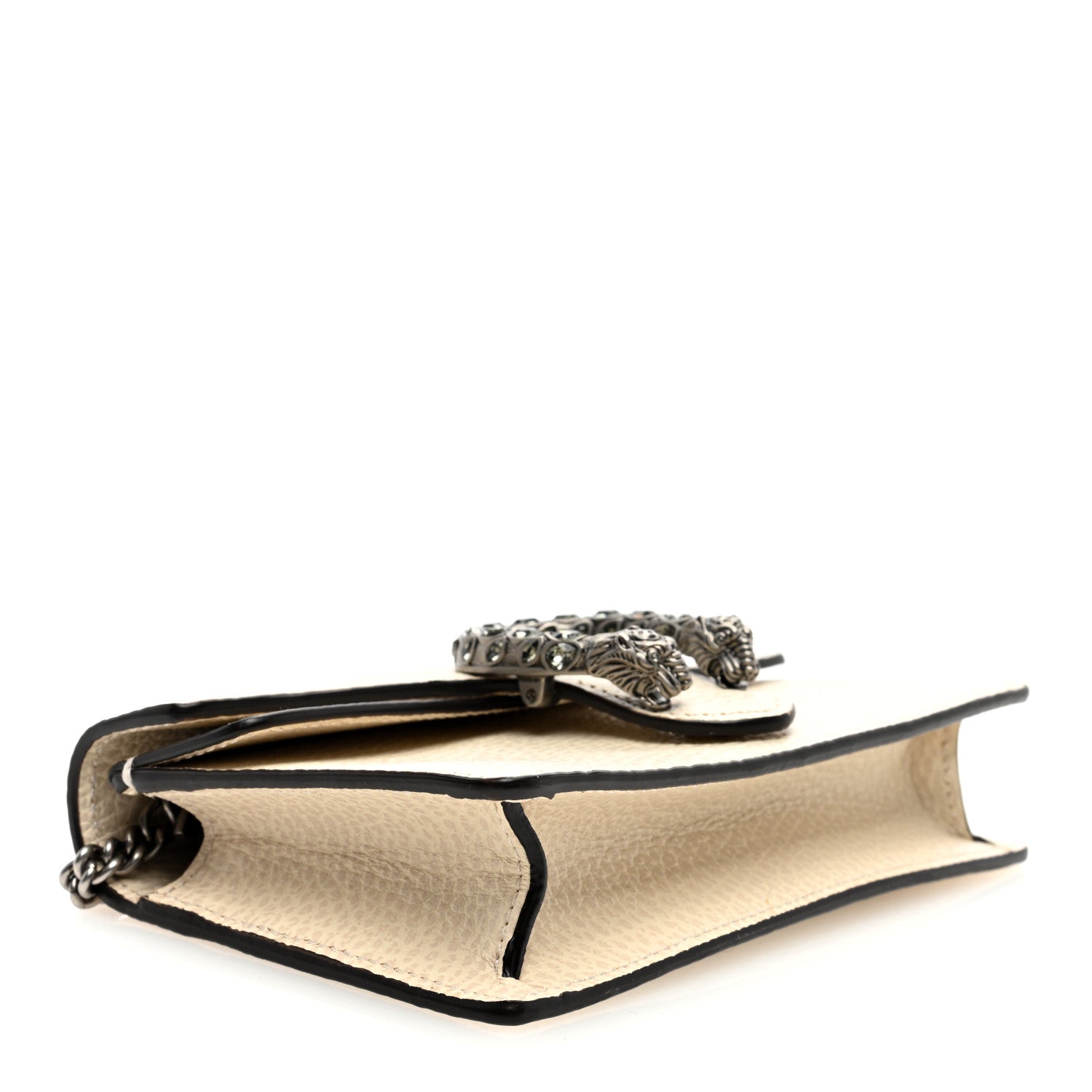 Gucci Dollar Calfskin Crystal Super Mini Dionysus Shoulder Bag Mystic White Black Diamond 4 of 9