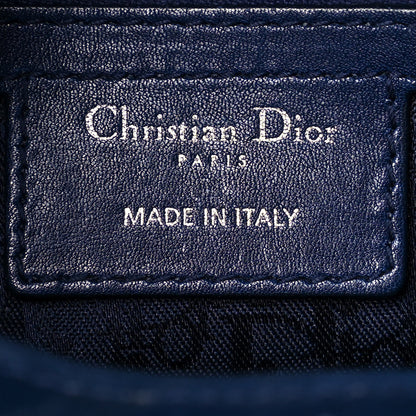 Christian Dior Lambskin Cannage Large Lady Dior Blue 6 of 19
