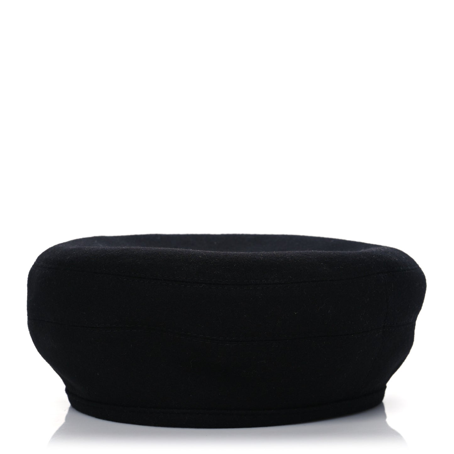 Cashmere Saint Honore Drap Beret 57 Black