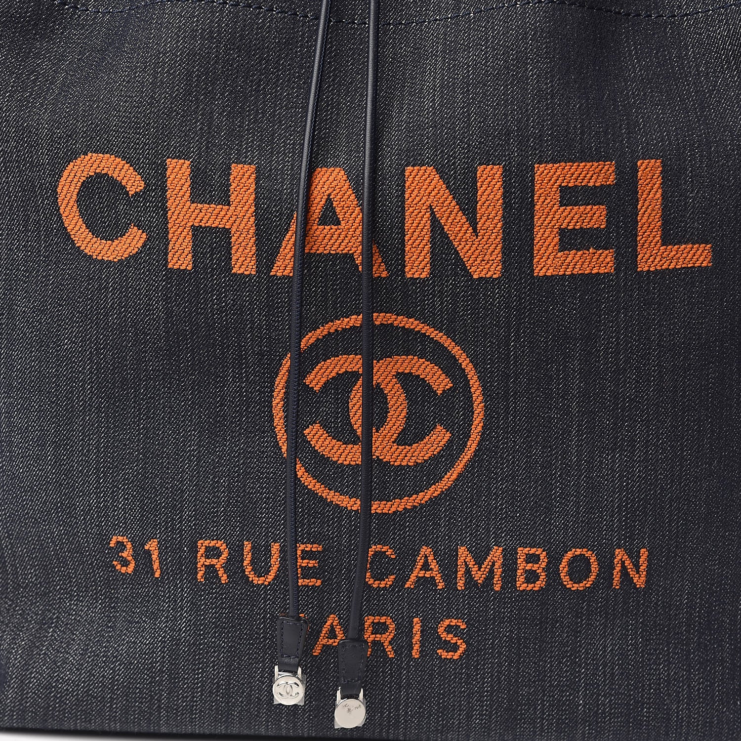 Chanel Canvas Large Deauville Backpack Denim Blue 10 of 14