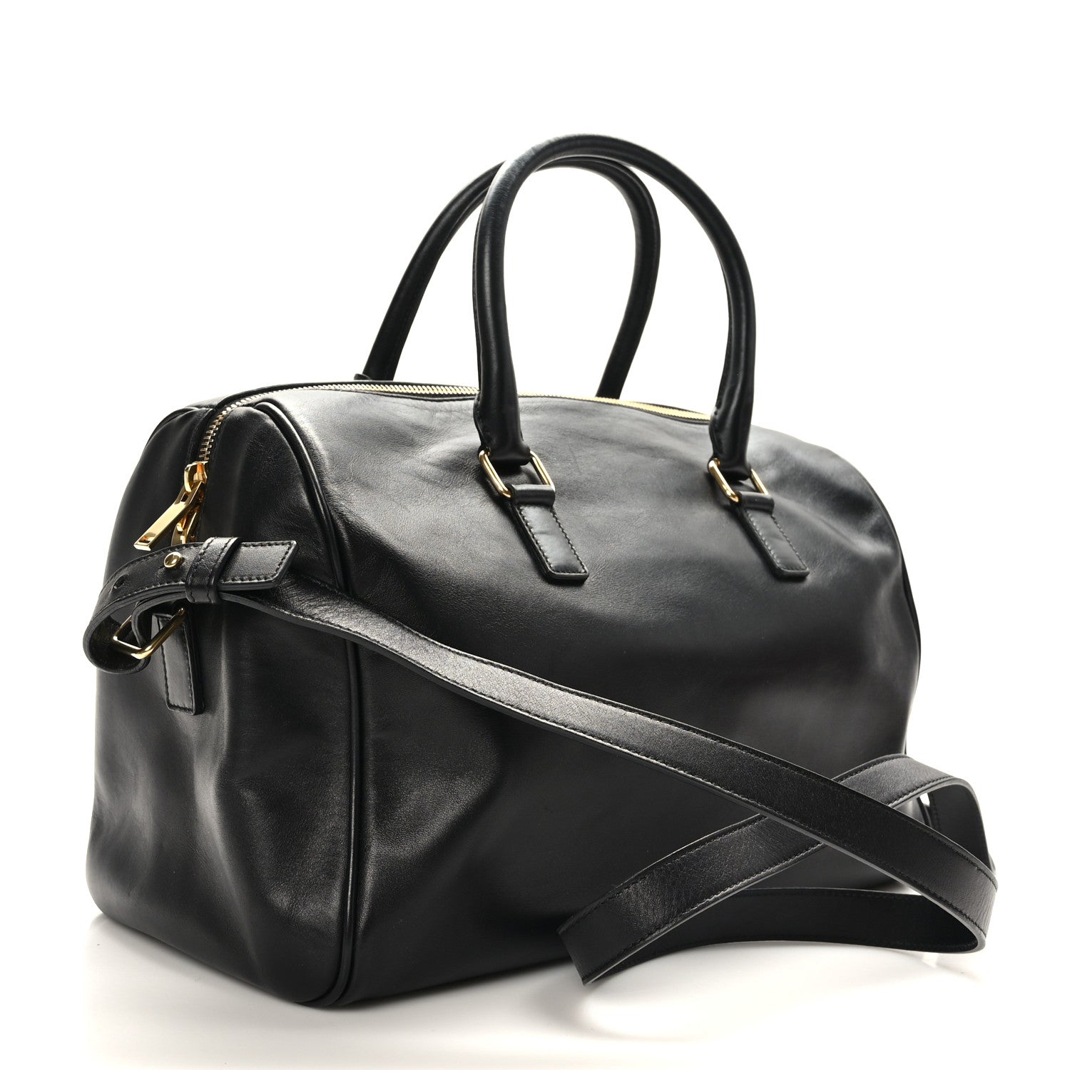 Saint Laurent Calfskin Classic Duffle 6 Black 3 of 12