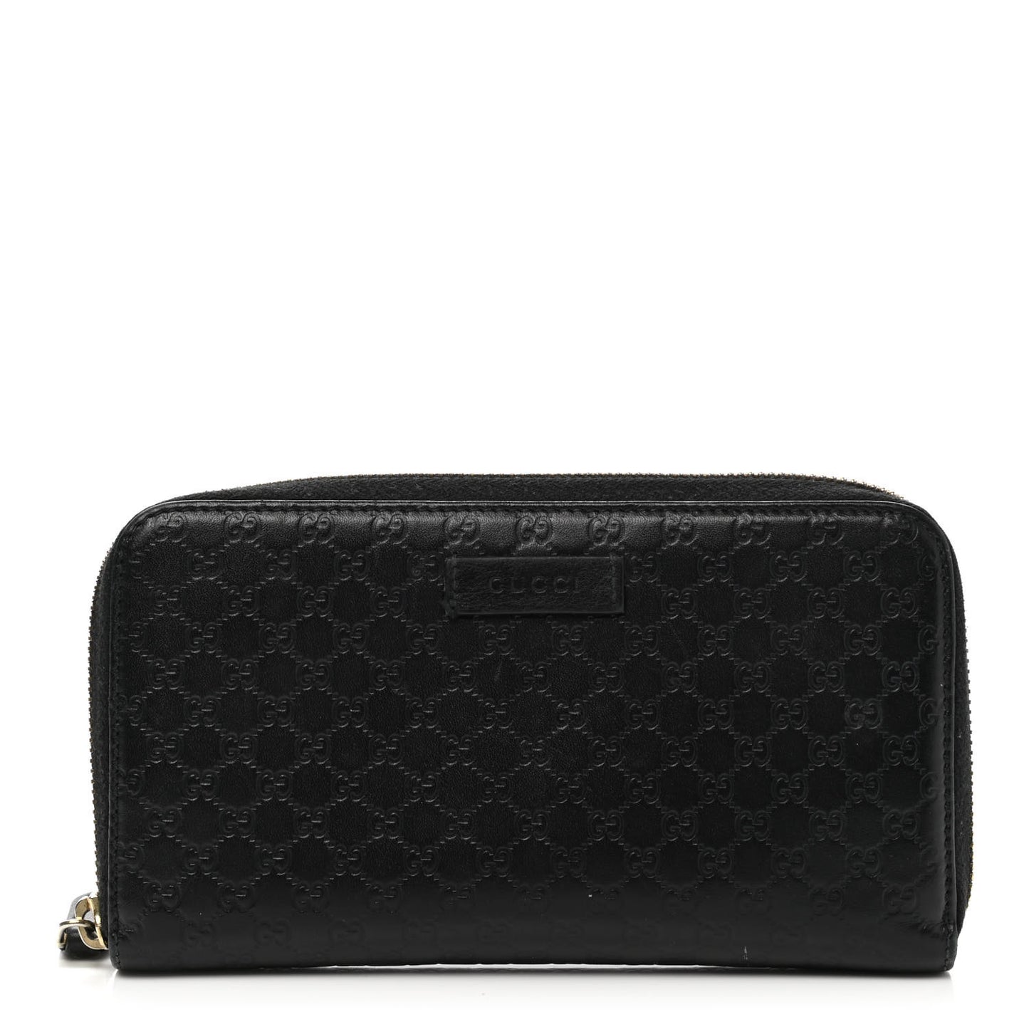 Microguccissima Zip Around Wallet Black