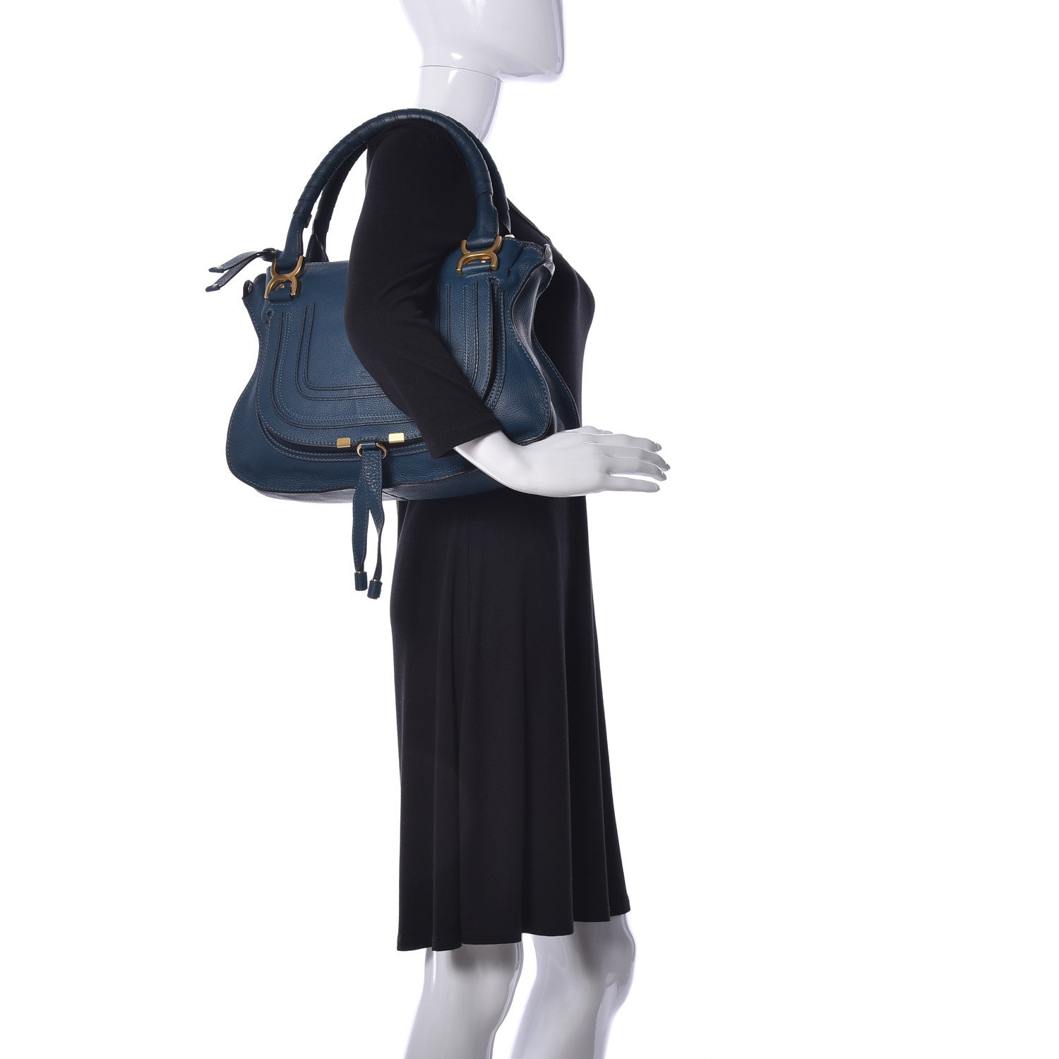 Chloe Calfskin Medium Marcie Satchel Navy Ink 3 of 10