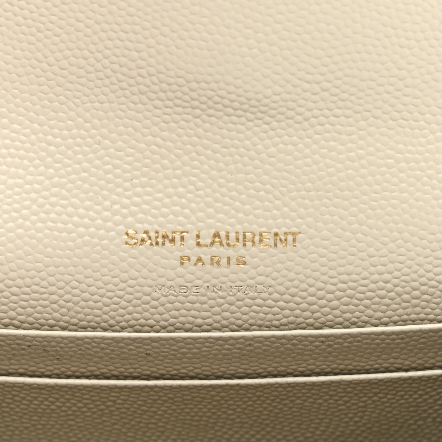 Saint Laurent Grain De Poudre Matelasse Chevron Small Monogram Envelope Wallet Crema Soft 6 of 10
