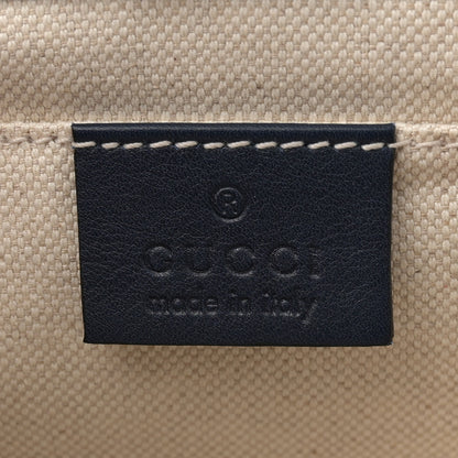 Gucci Calfskin Medium Cat Lock Top Handle Bag Navy Red White 6 of 11