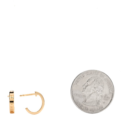 Cartier 18K Yellow Gold Small LOVE Hoop Earrings 2 of 5