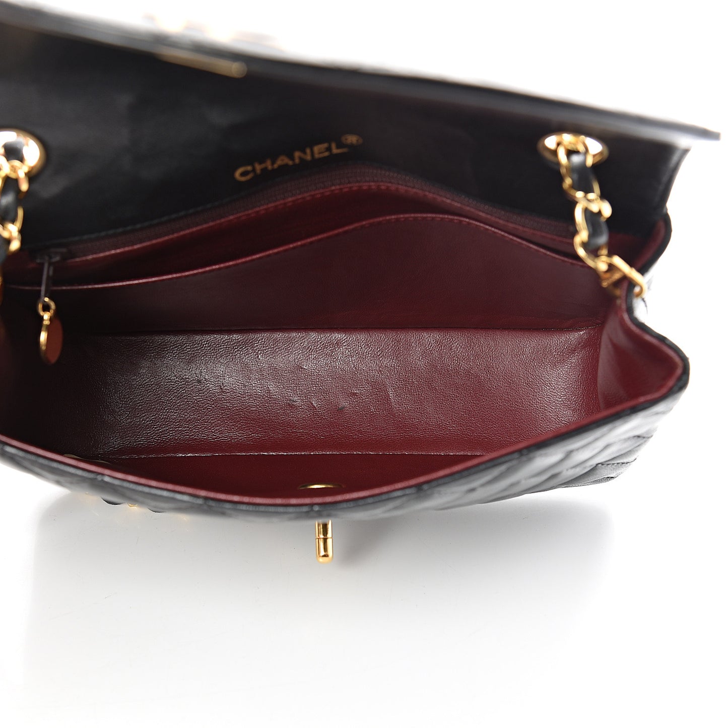Lambskin Quilted Small Single Flap Black