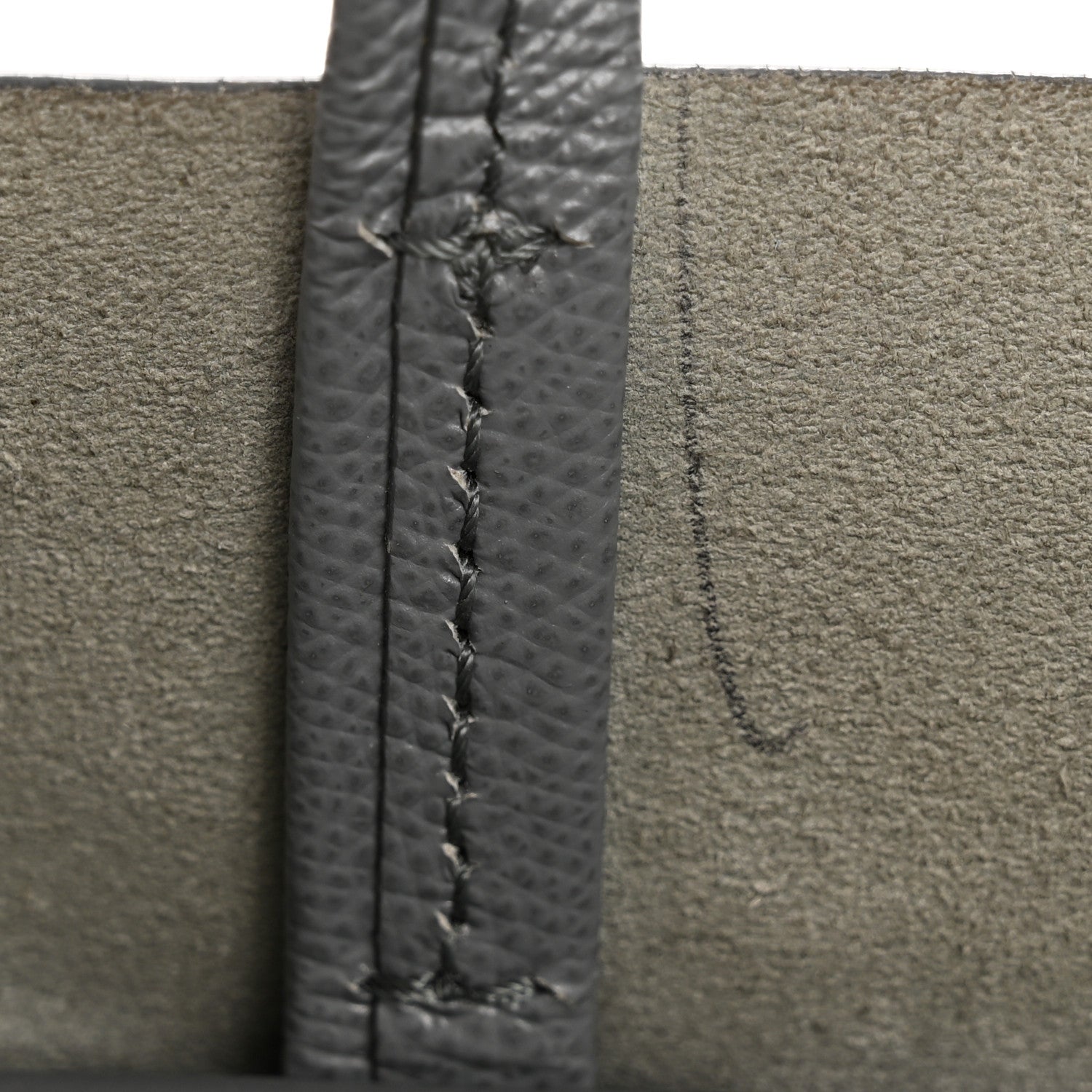 Celine Grained Calfskin Small Vertical Bi-Cabas Kohl Washed Blue 11 of 12