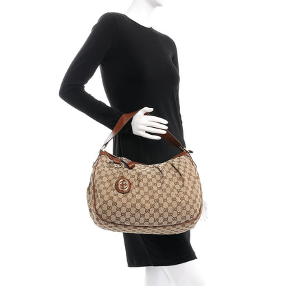 Gucci Monogram Medium Sukey Hobo Brown 2 of 7