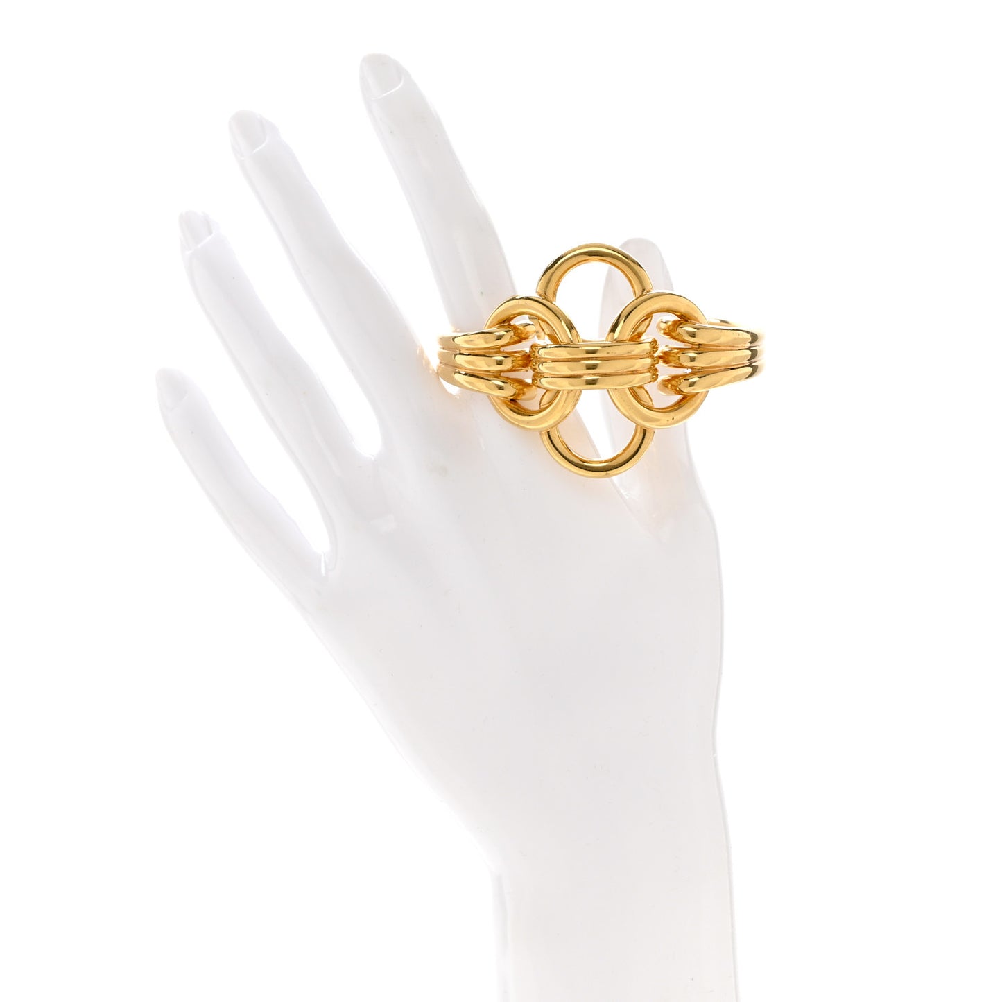 Brass Oversized Knot Bracelet Gold