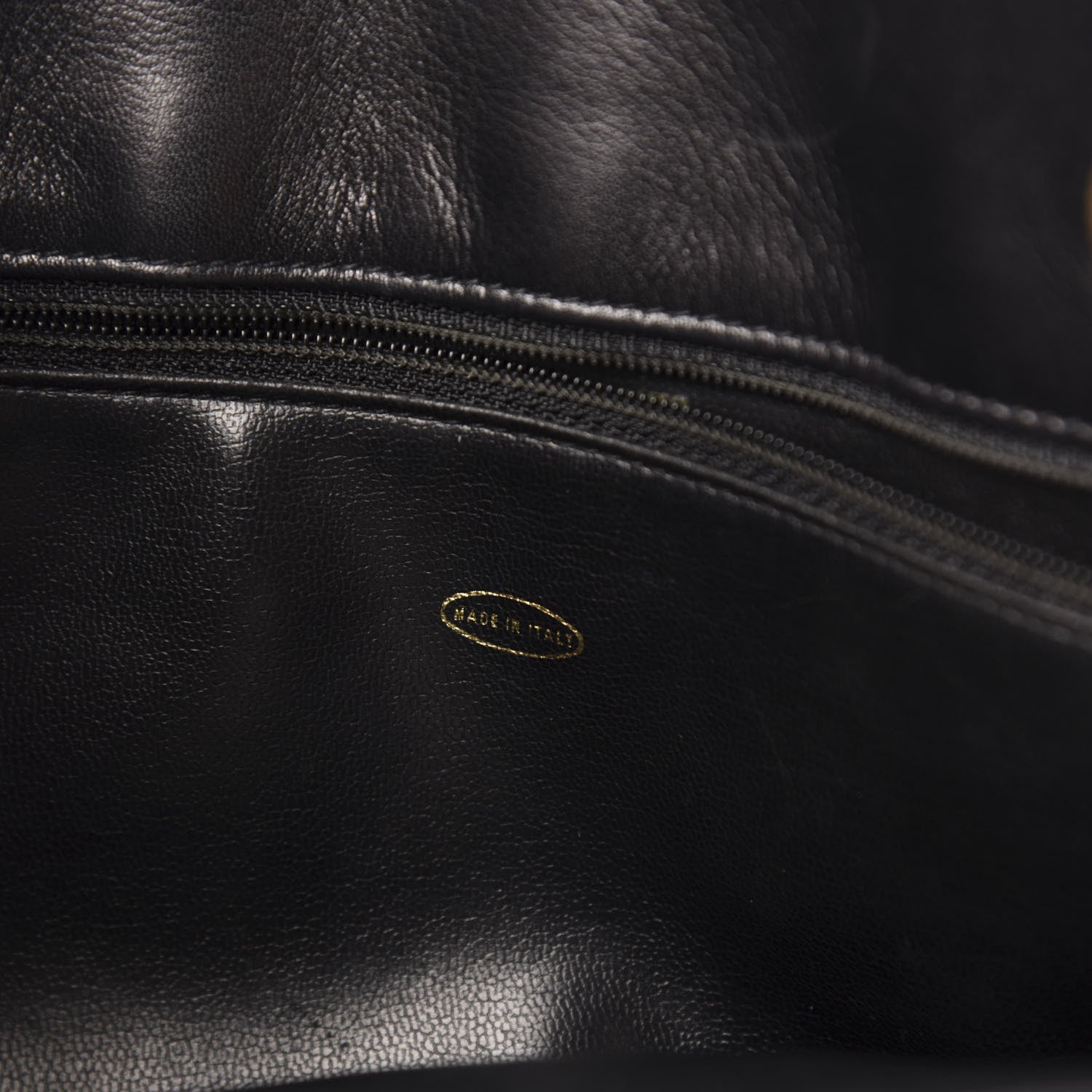 Chanel Lambskin Stitched Shopper Tote Black 8 of 13