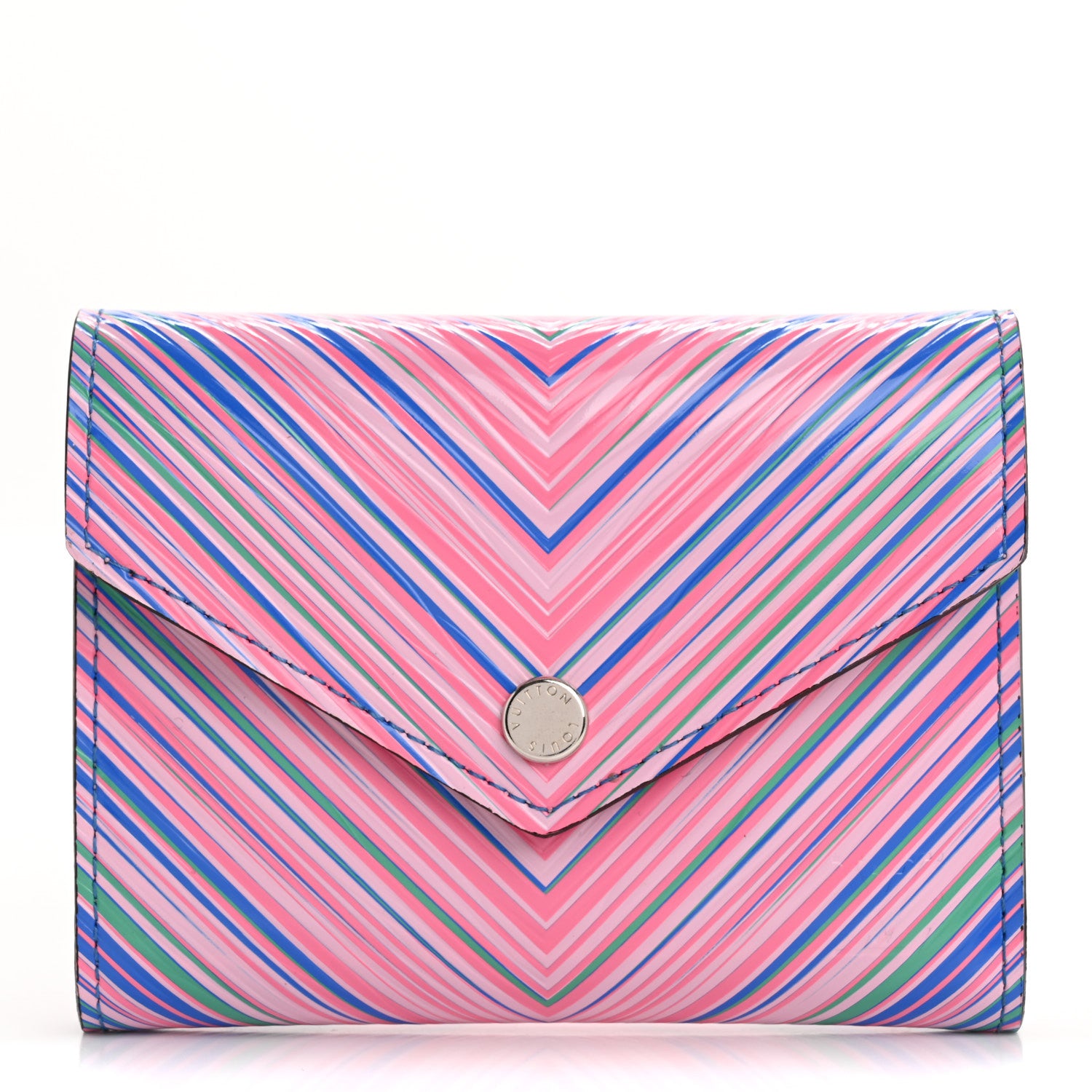 Louis Vuitton Epi Tropical Victorine Wallet Blue Rose 1 of 9