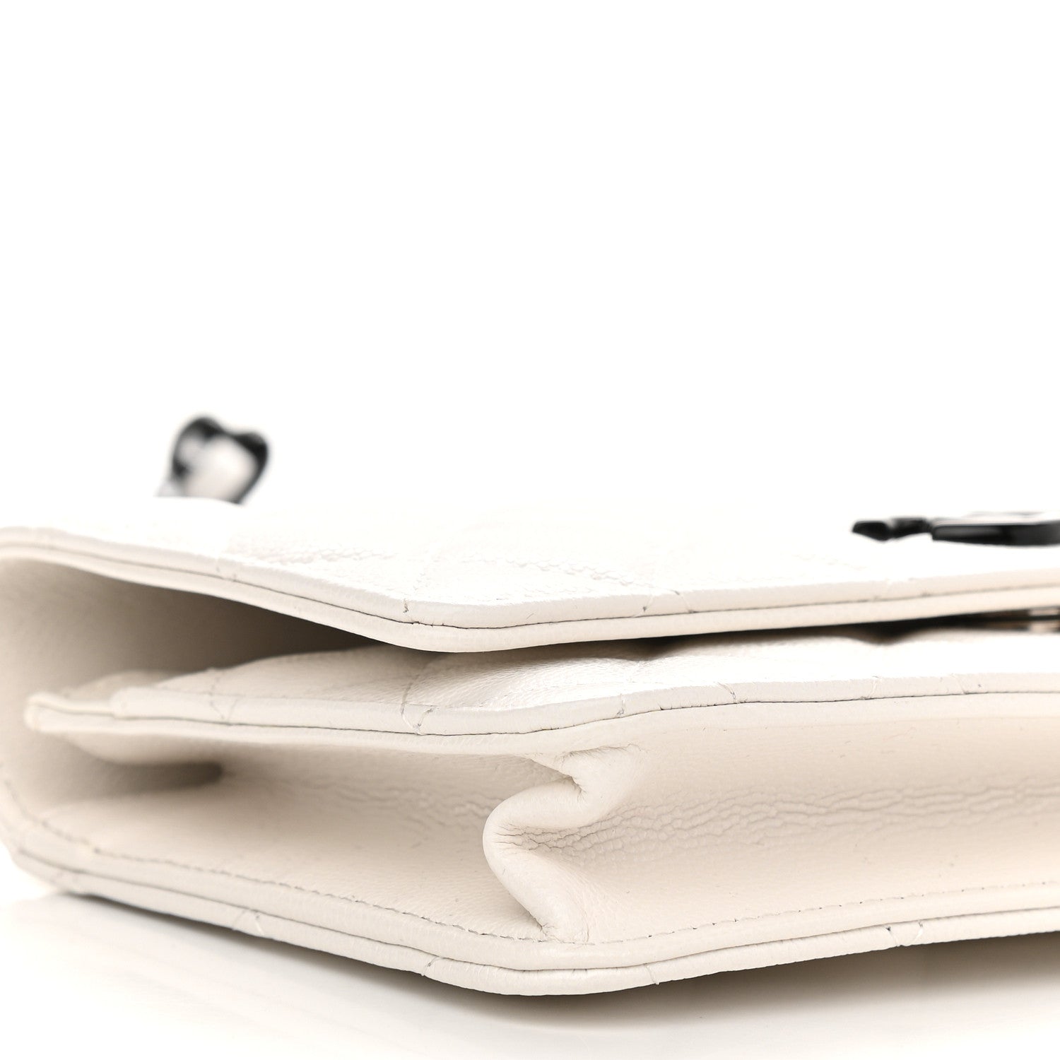 Chanel Caviar Quilted My Everything Wallet On Chain WOC White 9 of 10