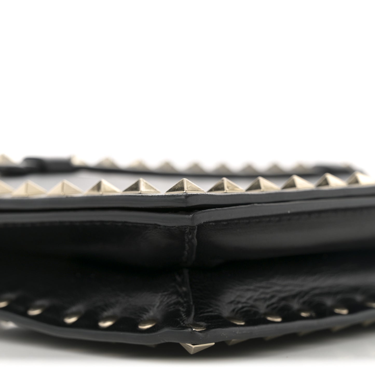Nappa Small Rockstud Wristlet Clutch Black