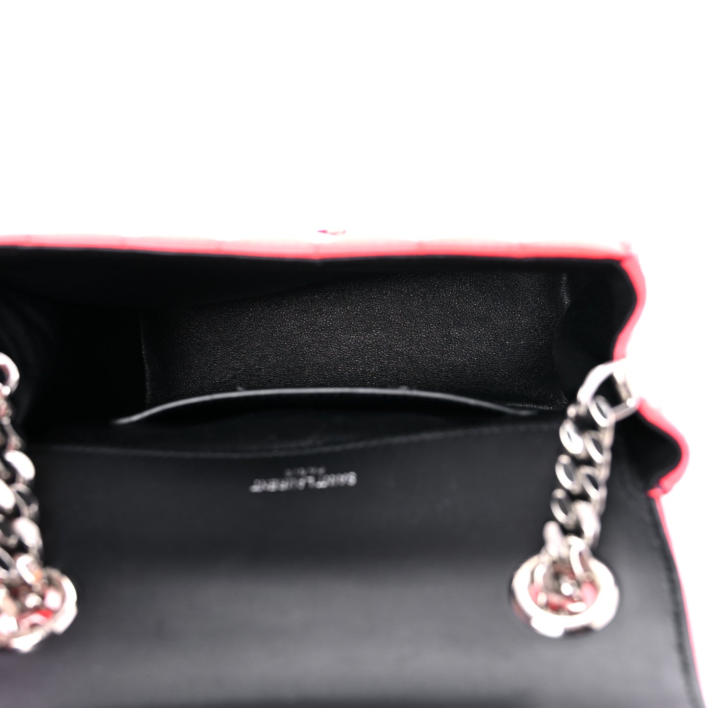 Patent Calfskin Matelasse Monogram Small Vicky Chain Bag Neon Pink