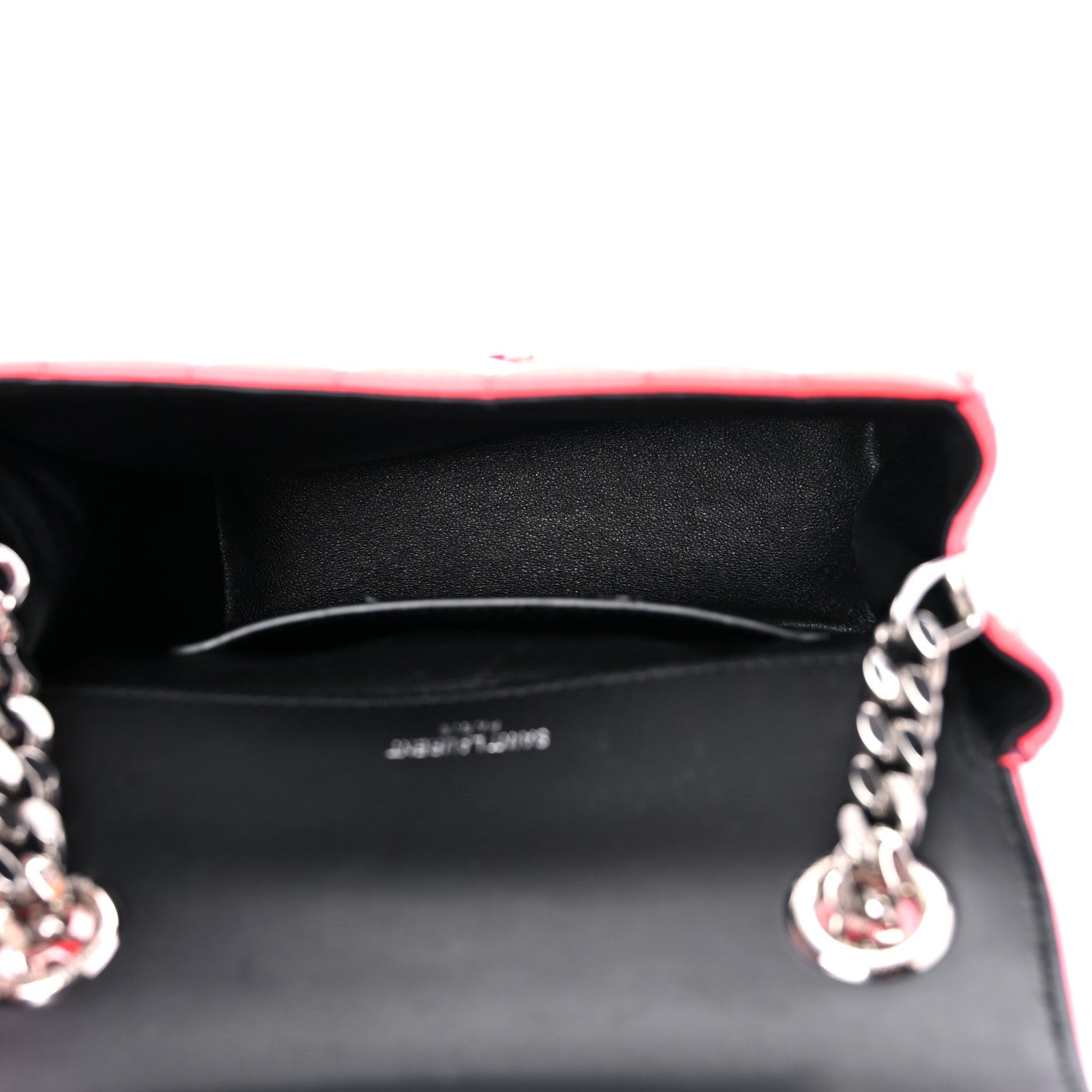 Saint Laurent Patent Calfskin Matelasse Monogram Small Vicky Chain Bag Neon Pink 5 of 14