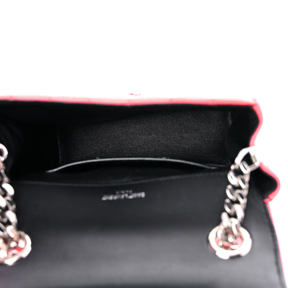 Saint Laurent Patent Calfskin Matelasse Monogram Small Vicky Chain Bag Neon Pink 5 of 14
