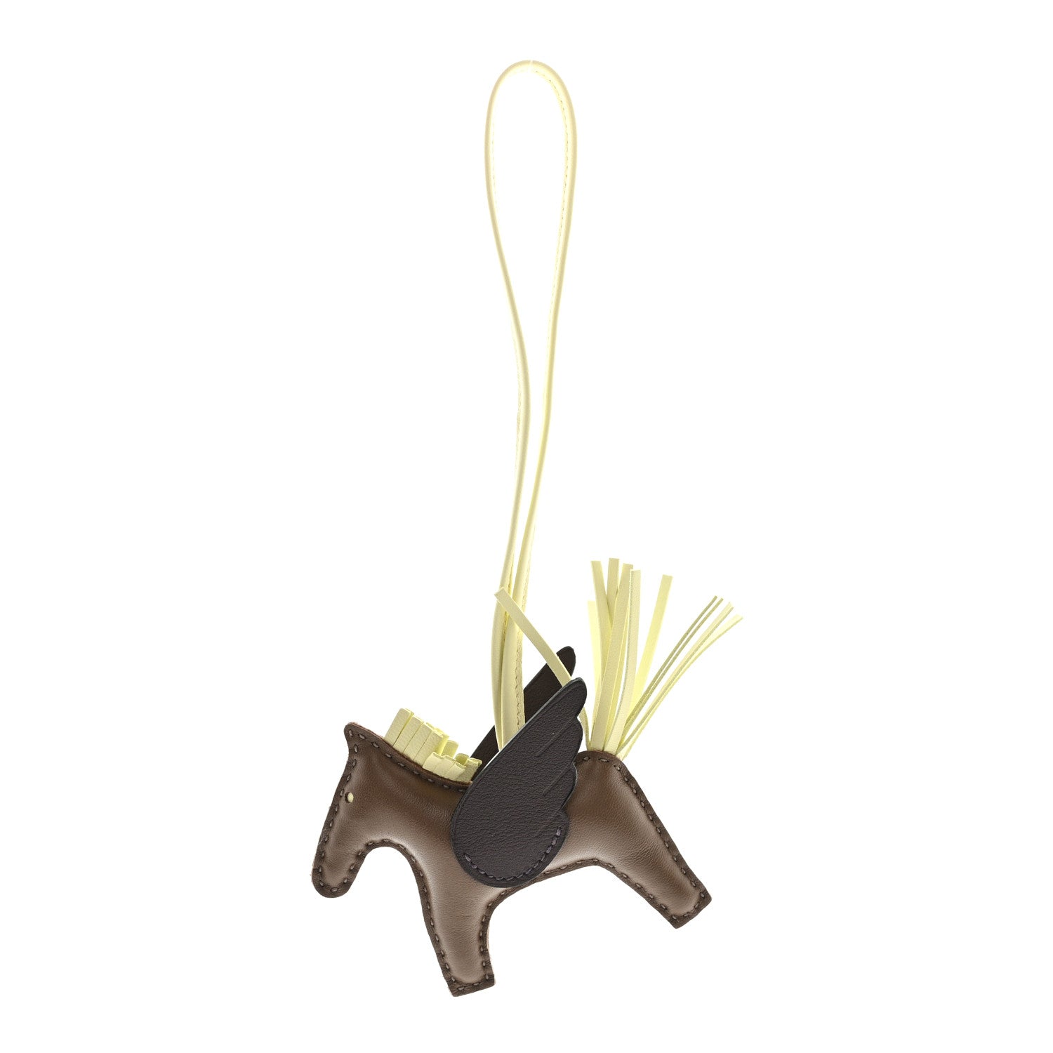 Hermes Milo Lambskin Grigri Rodeo Pegase Horse Bag Charm PM Etoupe Jaune Milton Rouge Sellier 1 of 5