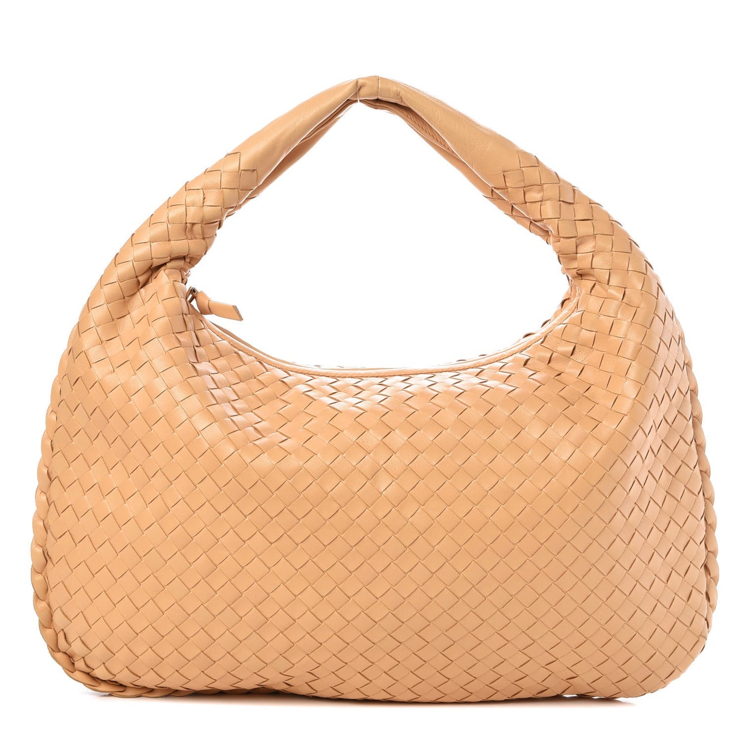 Nappa Intrecciato Medium Veneta Hobo Beige