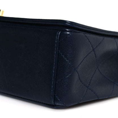 Chanel Sheepskin Quilted Vintage Mademoiselle Flap Navy 10 of 14