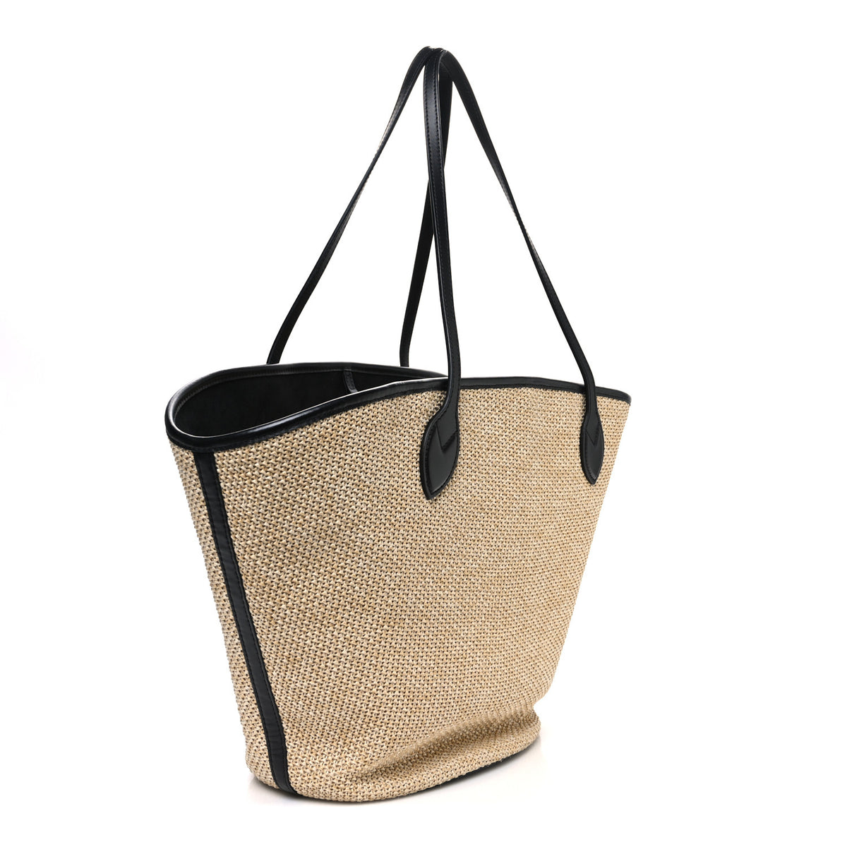 Louis Vuitton Raffia Saint Jacques Tote Black 4 of 10