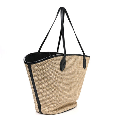 Louis Vuitton Raffia Saint Jacques Tote Black 4 of 10