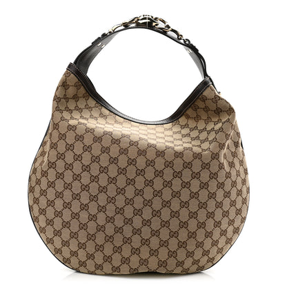 Gucci Monogram Large Wave Hobo Dark Brown 1 of 10