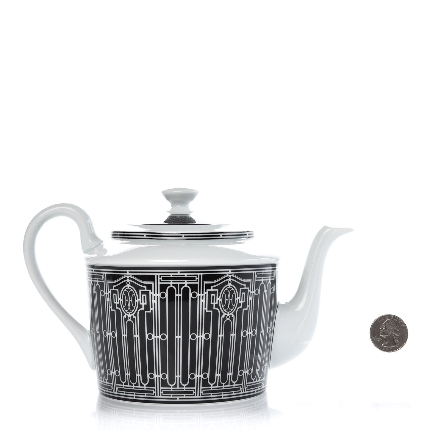 Porcelain H Deco Coffee/Tea Pot