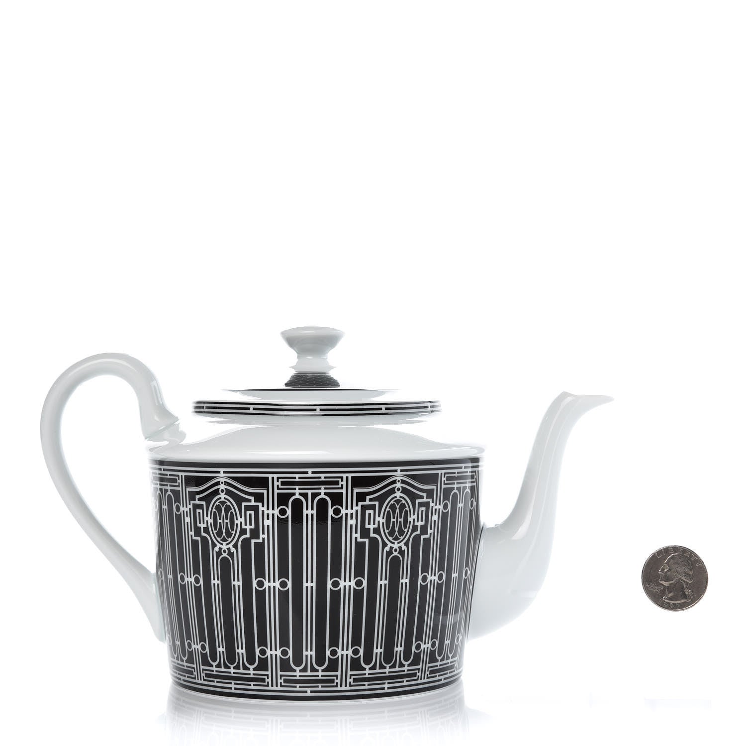 Hermes Porcelain H Deco Coffee/Tea Pot 2 of 6