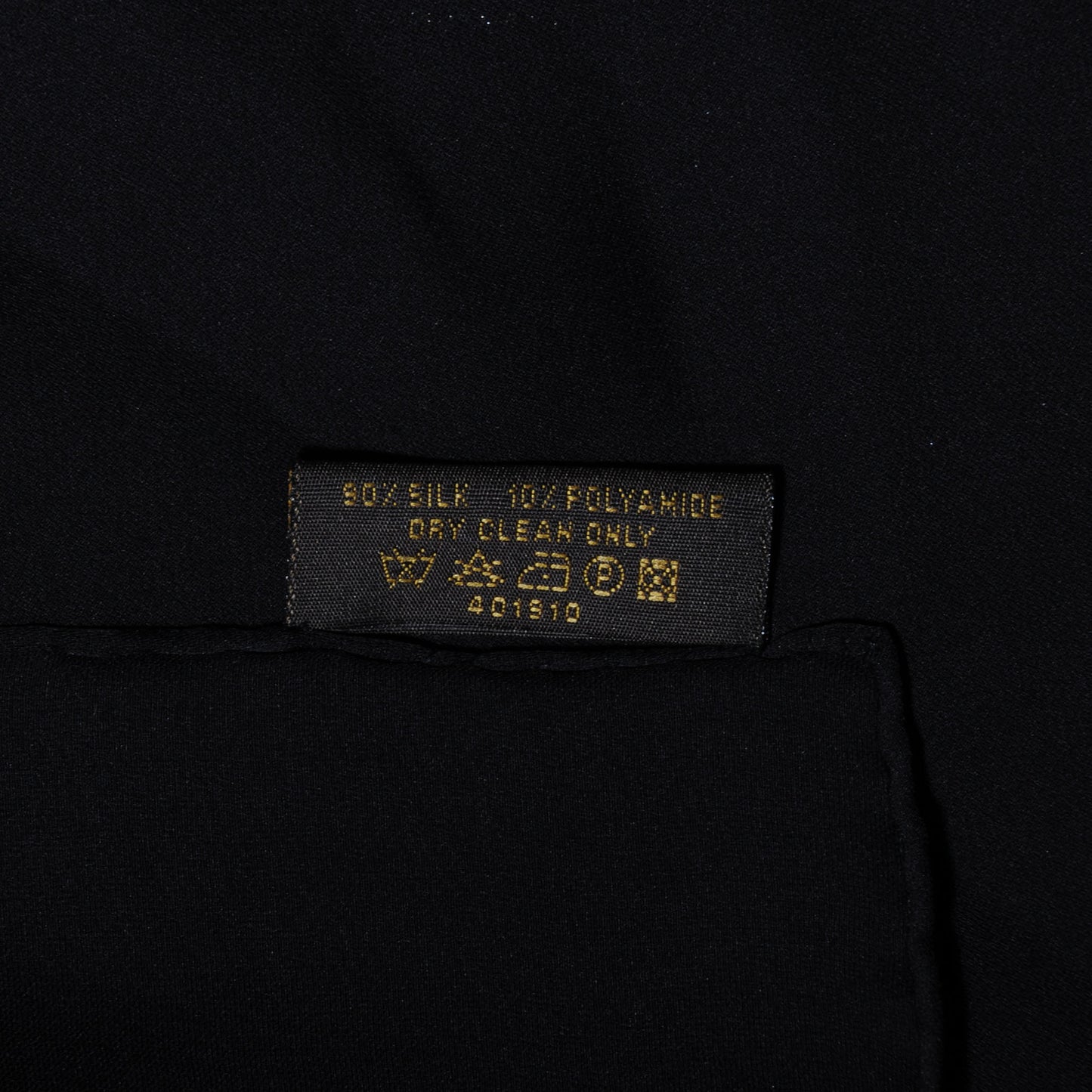 Silk Polyamide Glitter Monogram Stole Black