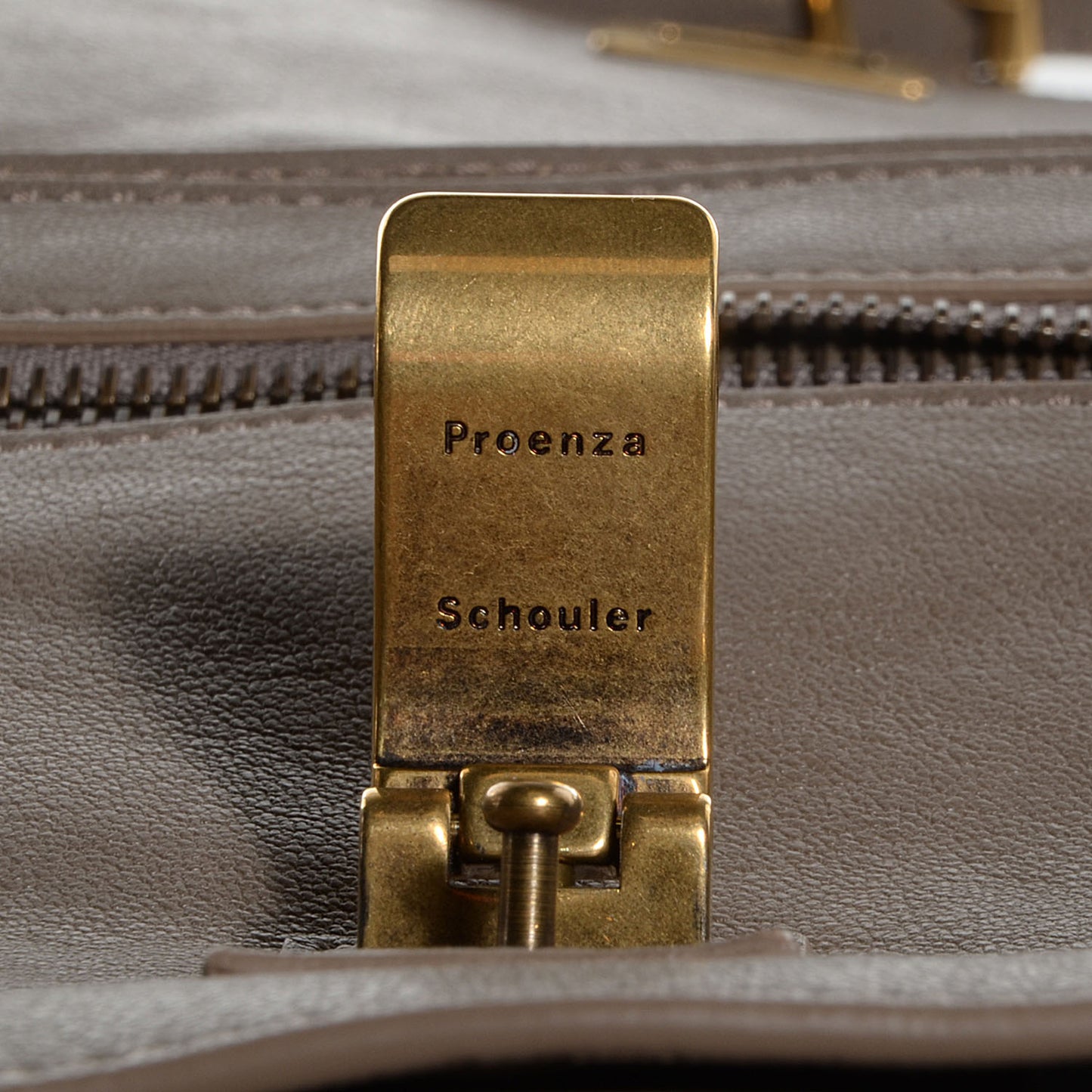 Lambskin PS1 Medium Satchel Smoke