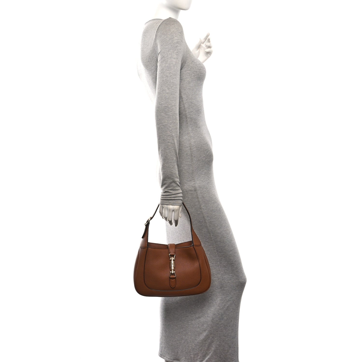 Gucci Grained Calfskin Web Medium Jackie 1961 Hobo Cuir 2 of 10