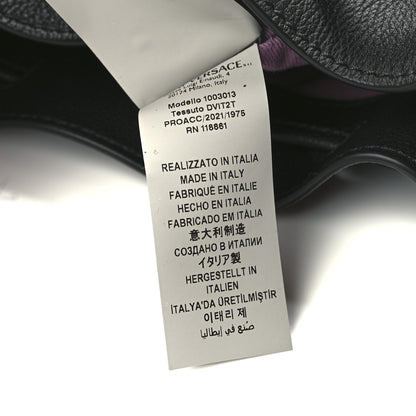 Versace Grained Calfskin La Medusa Bucket Bag Black 8 of 13