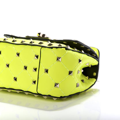 Valentino Garavani Calfskin Micro Rockstud Spike Shoulder Bag Lime 8 of 8