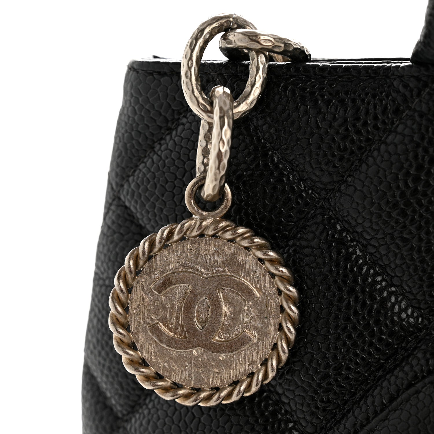 Chanel Caviar Quilted Medallion Tote Black 12 of 13
