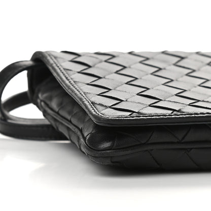 Bottega Veneta Nappa Intrecciato Flap Crossbody Black 8 of 9