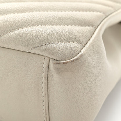 Saint Laurent Sheepskin Matelasse Chevron Monogram Medium College Bag Crema Soft 11 of 15