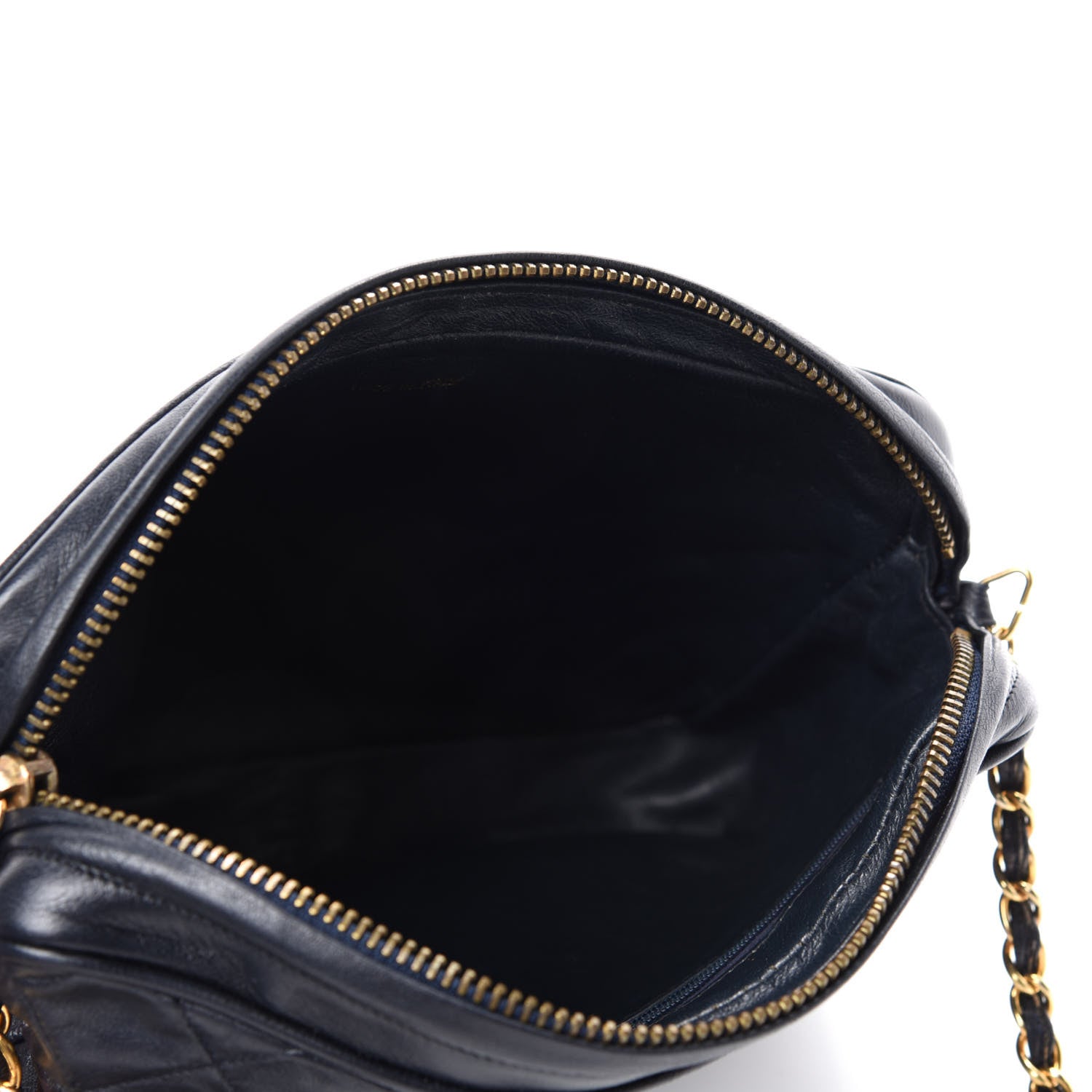 Chanel Lambskin Quilted CC Tassel Camera Case Navy 5 of 11