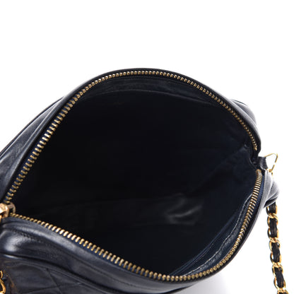 Chanel Lambskin Quilted CC Tassel Camera Case Navy 5 of 11
