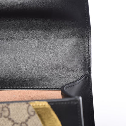 Gucci Calfskin GG Supreme Monogram Small Padlock Shoulder Bag Black Gold 12 of 13